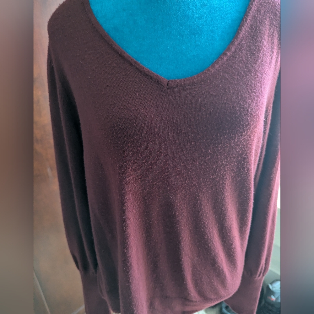 Soma Rich Burgundy Knit Sweater Top